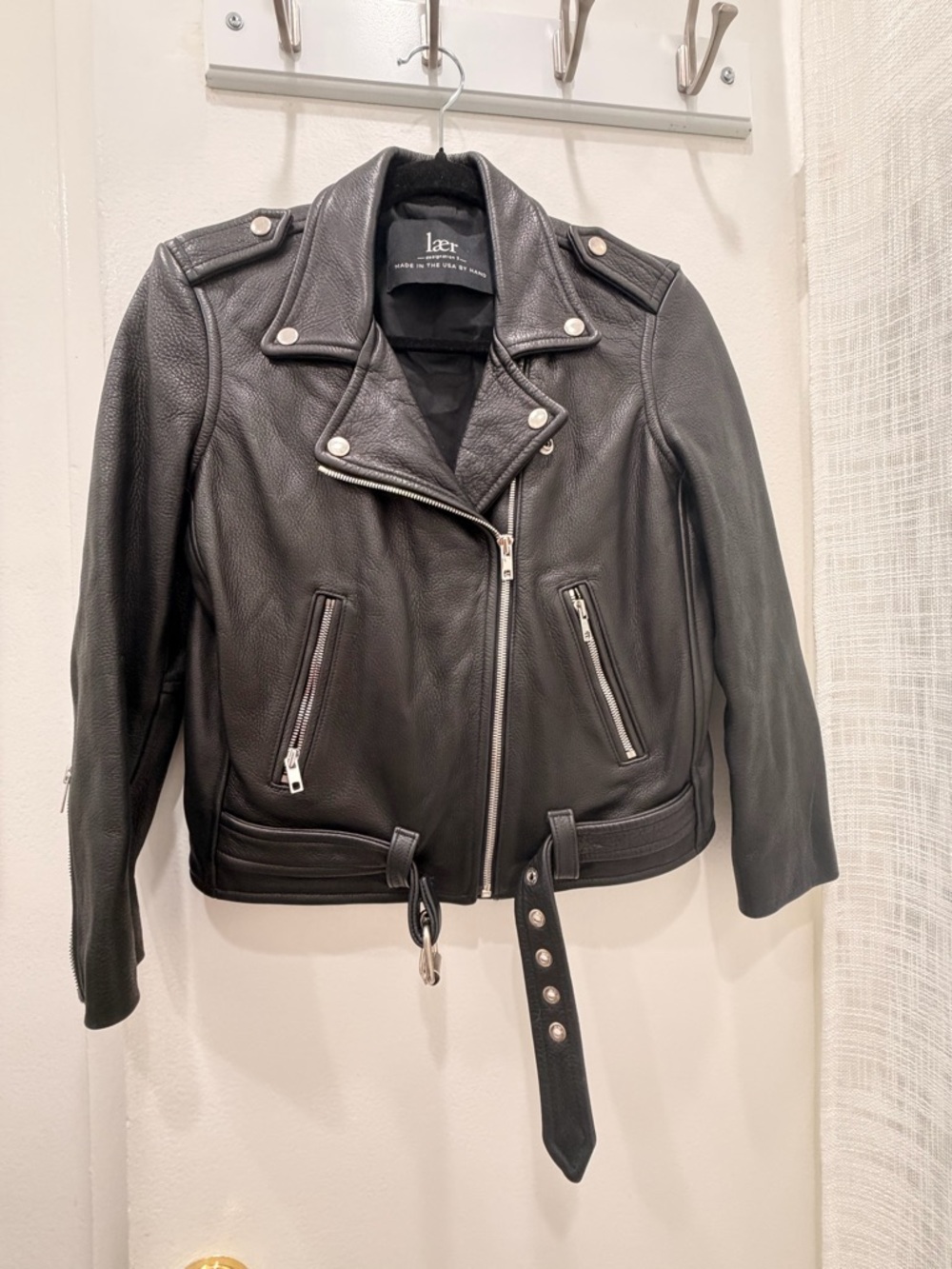 Laer Leather Classic Black Moto Jacket